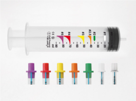 Colour Coding; Connector and syringe are colour coordinated and clearly indicate the maximum recommended inflation volume during cuff inflation.