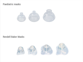 PEDIATRIC MASKS/RENDELL BAKER MASKS Silicon mask (reusable). Available in 3 or 4 sizes.
