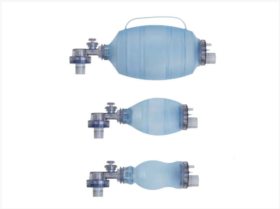 SILICONE RESUSCITATION BAGS, REUSABLE Intake Valve includes Reservoir Valve reusable up to 134° C with barcode and serial number available in 3 sizes (Adult, Child and Infant)