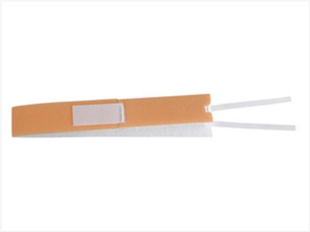 Separable necktape with velcro fastener for tracheostomy (Material: cotton coated foam, Color: skin colored)