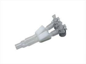 CONNECTION PIECES FOR DOUBLE LUMEN TUBES For endobronchial double lumen tubes (Carlens Tubes).